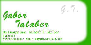 gabor talaber business card